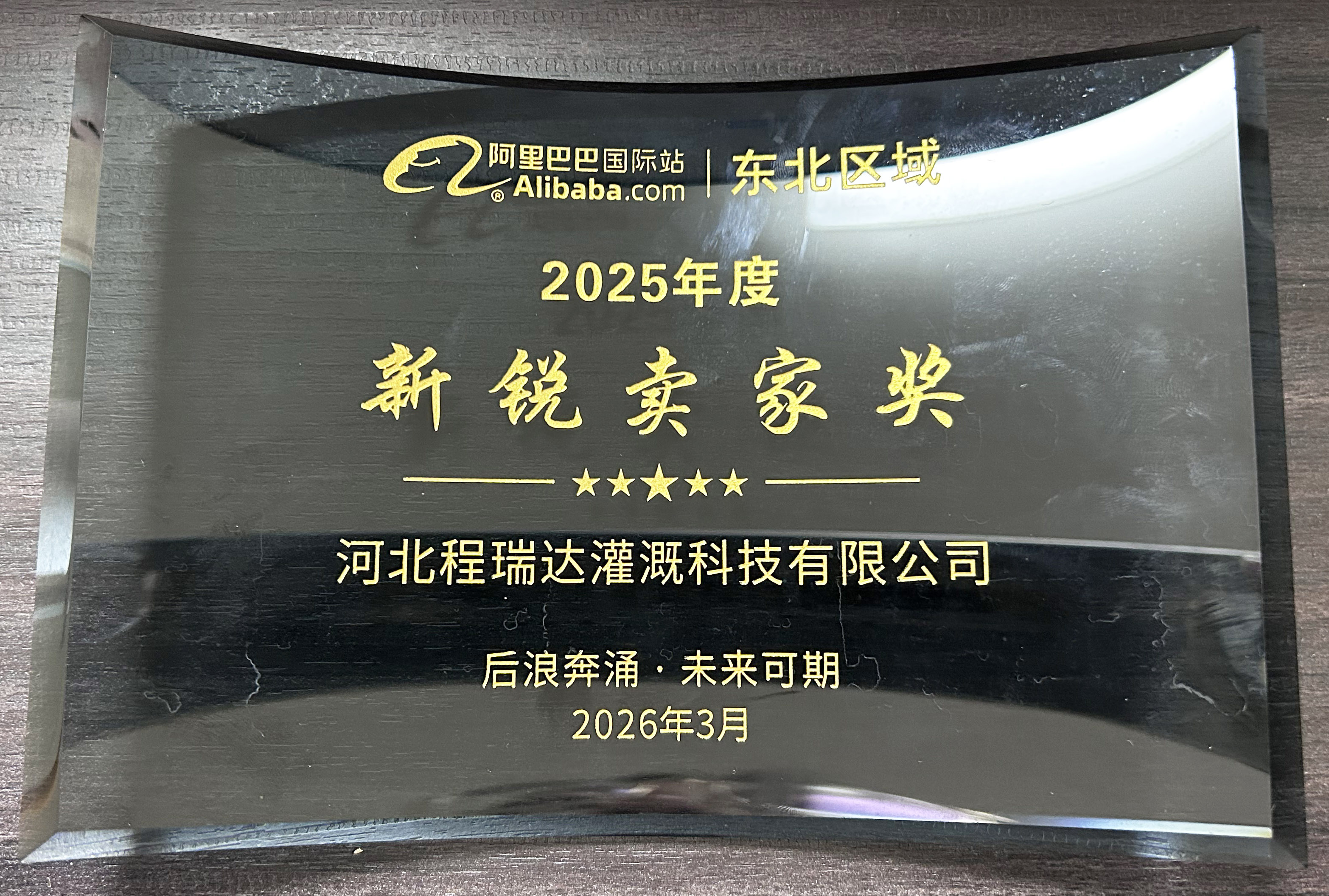 石嘴山程瑞达灌溉 | 荣获阿里国际站新锐卖家奖